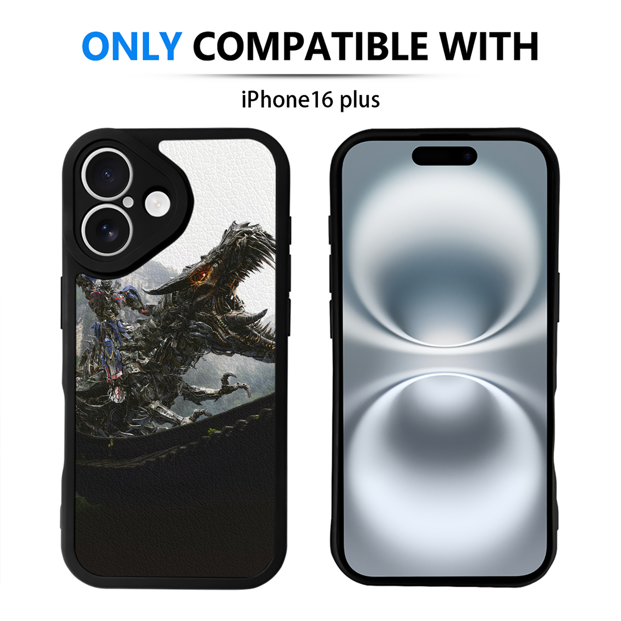 （画像用） Transformers トランスフォーマー 【iPhone 16シリーズ対応】シリコンスマホケース（レザー調） 材質：シリコン